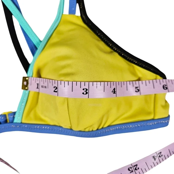 Victoria's Secret Strappy Triangle Bikini Top, Neon Green, XS - Picture 14 of 14